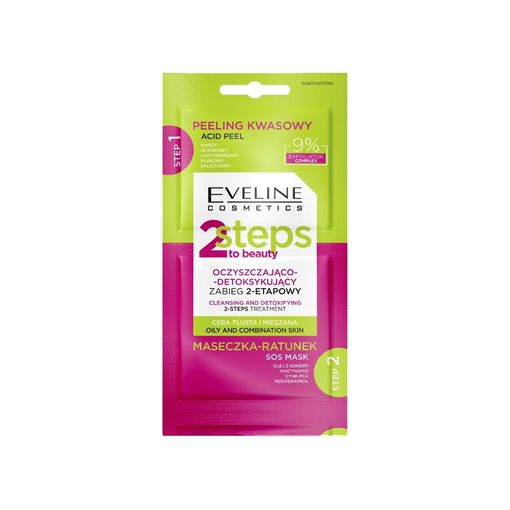 EV 2 Steps Beauty Mask Cleasing+Detox 2*4ml