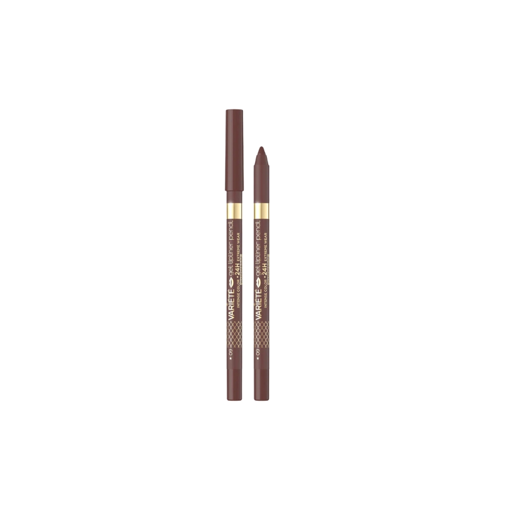EV Variété Gel Lipliner Pencil Matt Waterproof 09 Deep Brown